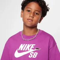 Nike SB Big детские футболка цвет фиолетовый