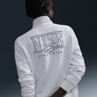 Nike Sportswear Club Fleece жіноча Mock-Neck 1/2-Zip Graphic Top колір коричневий