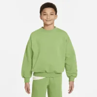 Nike Sportswear Icon Fleece Big детские оверсайз свитшот цвет зеленый