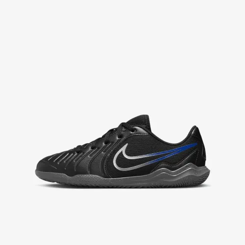 Nike Jr. Tiempo Legend 10 Club Little/Big детские Indoor/Court Low-Top Soccer Кроссовки цвет черный