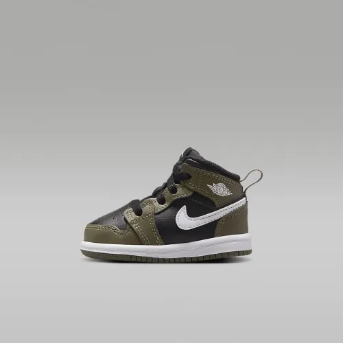 Nike Jordan 1 Mid Baby/Toddler Кросівки колір чорний