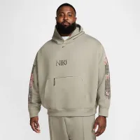 Nike Tech мужские Fleece Толстовка с капюшоном цвет зеленый