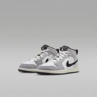 Nike Jordan 1 Mid SE Craft Little Kids' взуття Grey