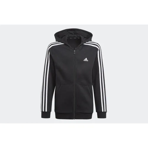 Кофта/футболка adidas Essentials 3-Stripes Толстовка з капюшоном GQ8900 - Чорна