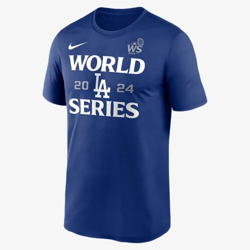 Los Angeles Dodgers 2024 World Series Authentic Collection Legend чоловічі Nike Dri-FIT MLB футболка блакитний