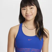 Nike Pro Swoosh Girls' Sports Bra блакитний