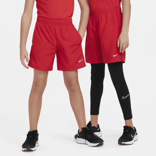 Nike Multi Big детские (для мальчиков) Dri-FIT тренировочные шорты цвет красный