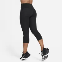 Nike Universa жіноча Medium-Support З високою талією Cropped лосіни з кишенямиколір чорний