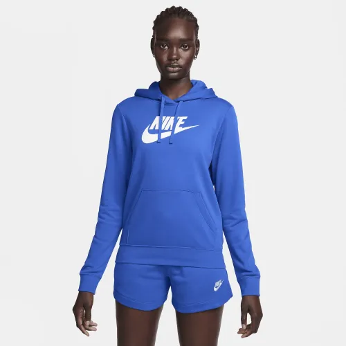 Nike Sportswear Club Fleece женская Logo Pullover Толстовка с капюшоном синий