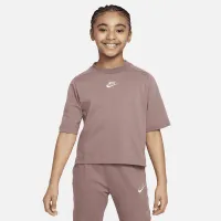 Nike Sportswear Big дитячі (Girls') Short-Sleeve Top колір фіолетовий