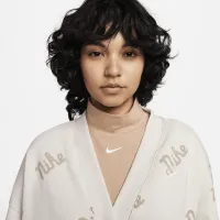 Nike Sportswear Phoenix Fleece женская Over-оверсайз Cardigan цвет коричневый