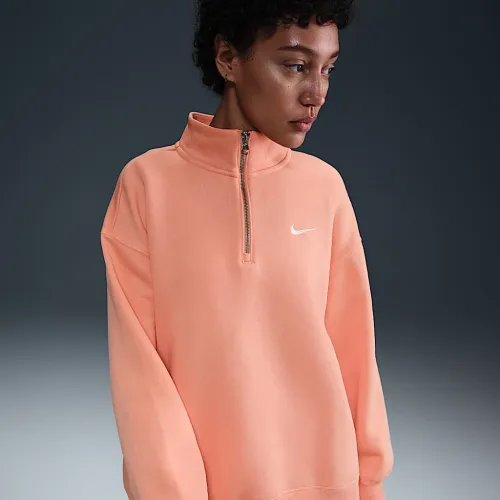 Nike Sportswear Phoenix Fleece женская оверсайз 1/4-Zip свитшот Orange