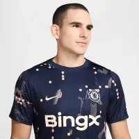 Chelsea FC Academy Pro SE мужские Nike Dri-FIT Soccer Pre-Match Short-Sleeve Top синий