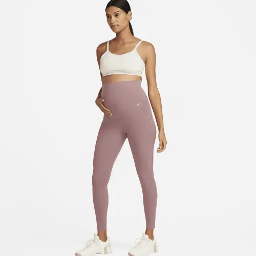 Nike Zenvy (M) жіноча Gentle-Support З високою талією 7/8 лосіни з кишенями(Maternity) колір фіолетовий