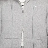 Nike Sportswear Phoenix Fleece женская оверсайз Long Full-Zip Толстовка с капюшоном цвет серый