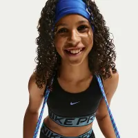 Nike Pro Swoosh Big детские Sports Bra with Shine Accents цвет черный