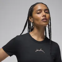 Nike Jordan жіноча Slim Cropped футболка колір чорний