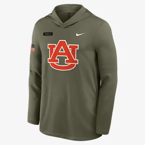 Auburn 2025 Military Appreciation чоловічі Nike Dri-FIT College Long-Sleeve Hooded Top колір зелений