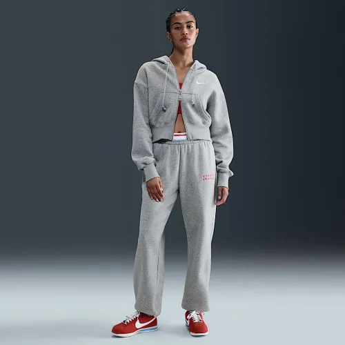 Nike Sportswear Phoenix Fleece женская С высокой Талией Sweatpants цвет серый