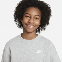 Nike Sportswear Club Fleece Big детские оверсайз свитшот цвет серый