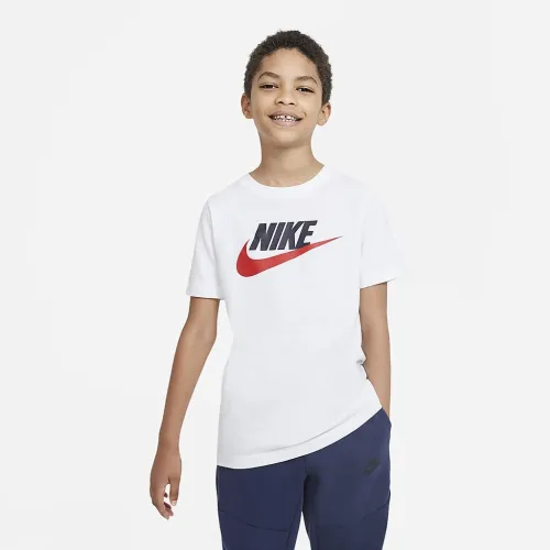 Nike Sportswear Big дитячі бавовняніфутболка колір білий