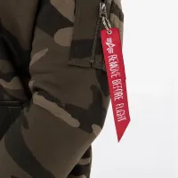Кофта/футболка Alpha Industries Back Print Hoody Camo Print 178318C239 - разноцветная