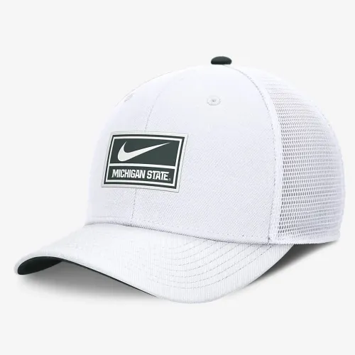 Michigan State Spartans On-Field Swoosh чоловічі Nike Dri-FIT College Trucker Adjustable Hat колір білий