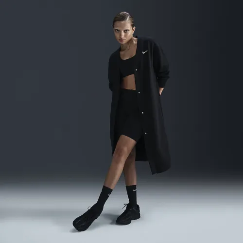 Nike Sportswear Phoenix Fleece женская оверсайз Long Cardigan цвет черный