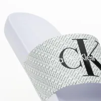 Шлёпанцы Calvin Klein Slide AOP YW0YW01407-01W - Белые