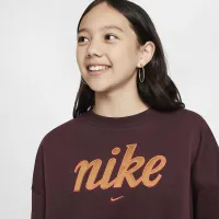 Nike Sportswear Club Fleece Girls' Boxy Crew-Neck свитшот цвет красный