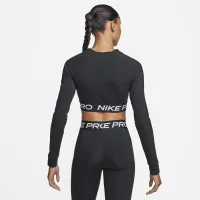 Nike Pro жіноча Dri-FIT Cropped Long-Sleeve Top колір чорний