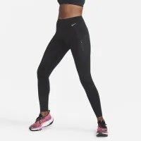 Nike Go женская Firm-Support Mid-Rise Full-Length лосины с карманамицвет черный