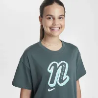 Nike Sportswear Girls' футболка цвет зеленый