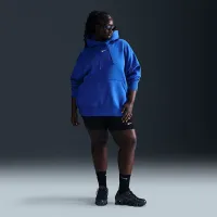 Nike Sportswear Phoenix Fleece женская оверсайз Pullover Толстовка с капюшоном (большие размеры) синий
