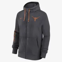 Texas Longhorns Sideline Team Issue мужские Nike College Full-Zip Толстовка с капюшоном цвет серый