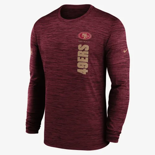 San Francisco 49ers Sideline Velocity мужские Nike Dri-FIT NFL Long-Sleeve футболка цвет красный