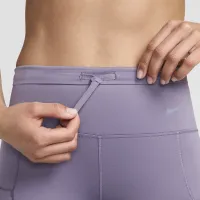 Nike Go женская Firm-Support С высокой Талией Cropped лосины с карманамицвет фиолетовый