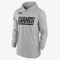 New York Giants Salute to Service Edge Mascot Lockup Men’s Nike Dri-FIT NFL Long-Sleeve Hooded Top колір сірий