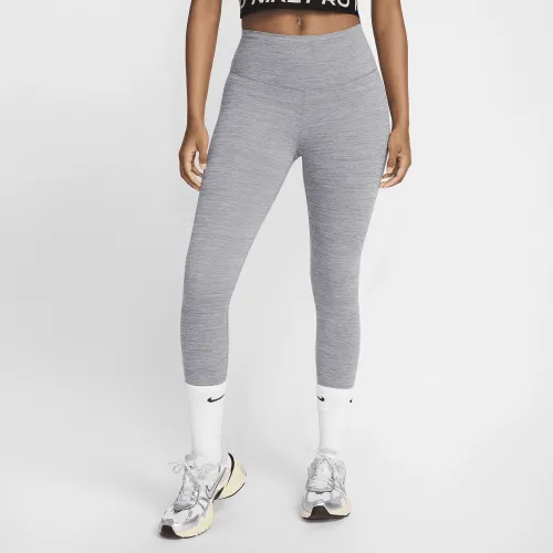 Nike One женская С высокой Талией Crop лосины цвет серый