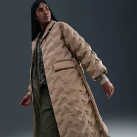 Nike Sportswear Swoosh Series женская Therma-FIT оверсайз Down Trench Coat цвет коричневый