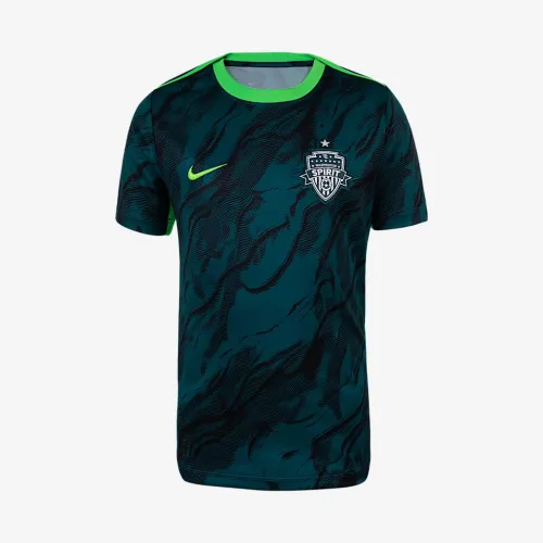 Washington Spirit 2025 Big дитячі Nike NWSL Short-Sleeve Pre-Match Top колір чорний