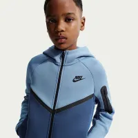 Nike Sportswear Tech Fleece Big детские Full-Zip Толстовка с капюшоном синий