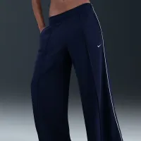 Nike Sportswear женская Mid-Rise Wide-Leg спортивные штаны синий