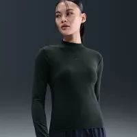 Nike Sportswear Chill Knit жіноча Slim Long-Sleeve Mock-Neck футболка колір зелений
