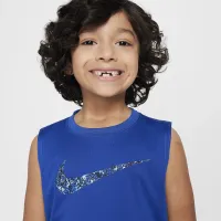 Nike Dri-FIT Little Kids' Swoosh Tank Blue