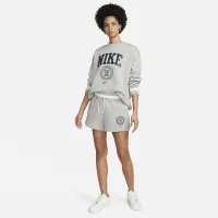 Nike Sportswear Phoenix Fleece Heritage женская С высокой Талией шорты цвет серый