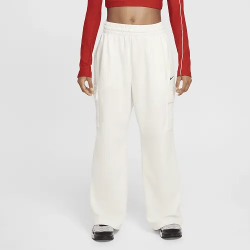 Nike Sportswear Girls' Dri-FIT оверсайз Fleece Pants цвет белый