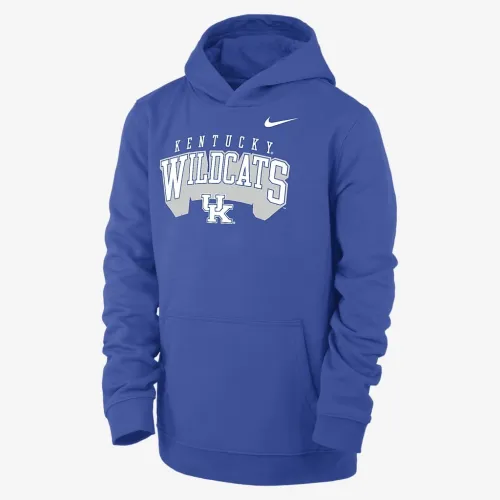 Kentucky Club Fleece Big детские (для мальчиков) Nike College Pullover Толстовка с капюшоном синий