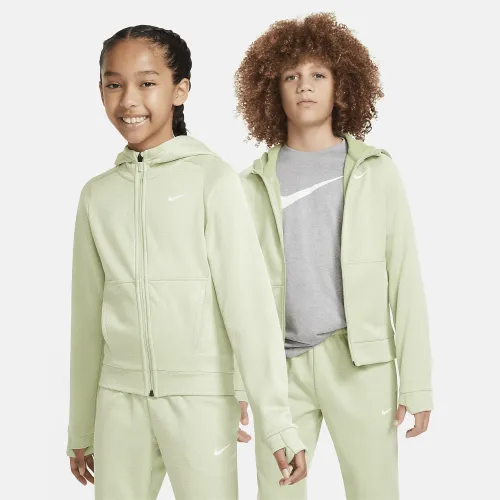 Nike Therma-FIT Big детские Full-Zip Толстовка с капюшоном цвет зеленый