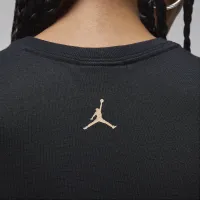 Nike Jordan жіноча Slim Cropped футболка колір чорний